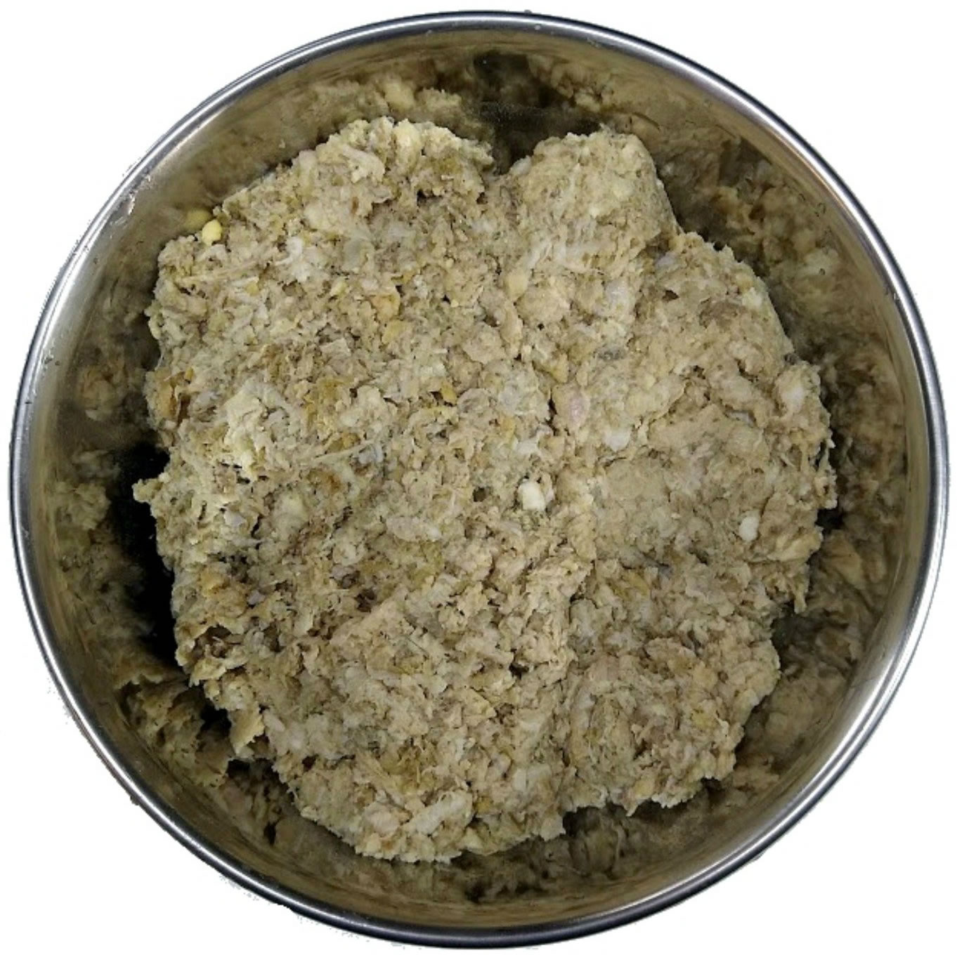 Raw dog food in a bowl