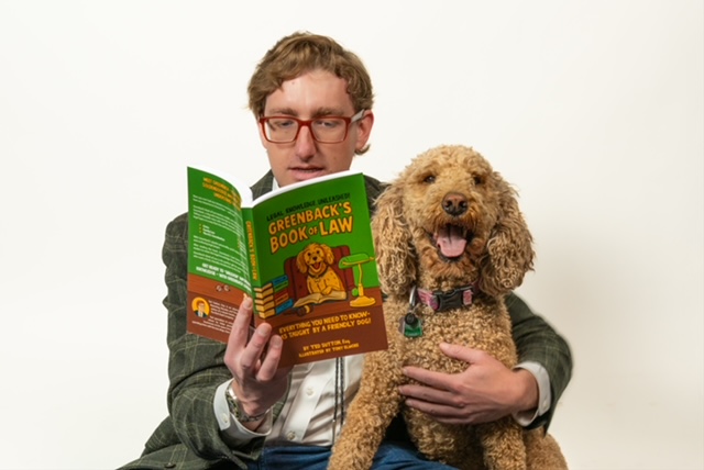 Ted Sutton of Sutton Law Center with his dog